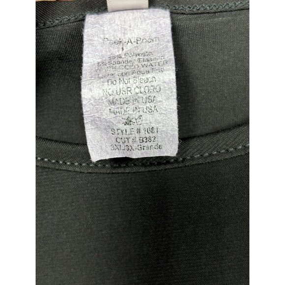 Peek-A-Boom Womens 3X Tunic‎ Short Sleeve Black Geometric Pattern Stretch Fabric - Picture 4 of 7